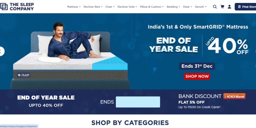 Mattress Company in India - The Sleep Company     