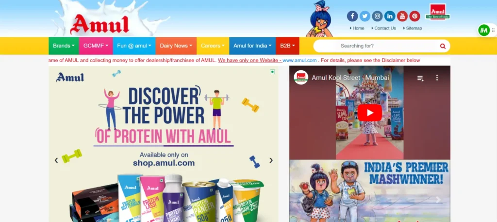 chocolate company in India - Amul