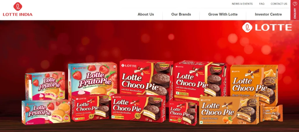 chocolate company in India - Lotte