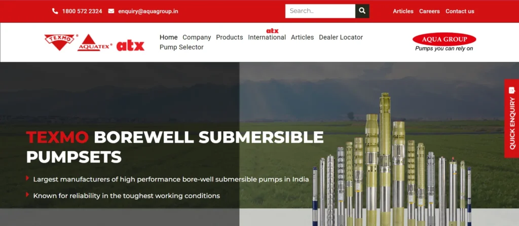 Pump Manufacturer in Coimbatore - AQUA Group