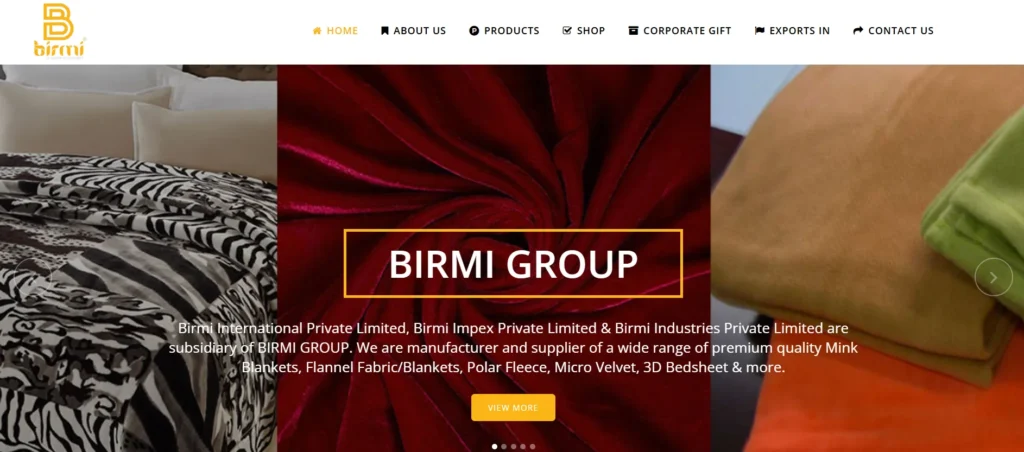 bed sheet manufacturer in Panipat -  Birmi Group