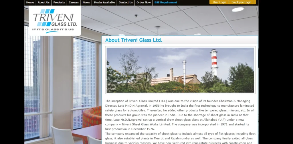 Glass Manufacturer in India - Triveni Glass Ltd.