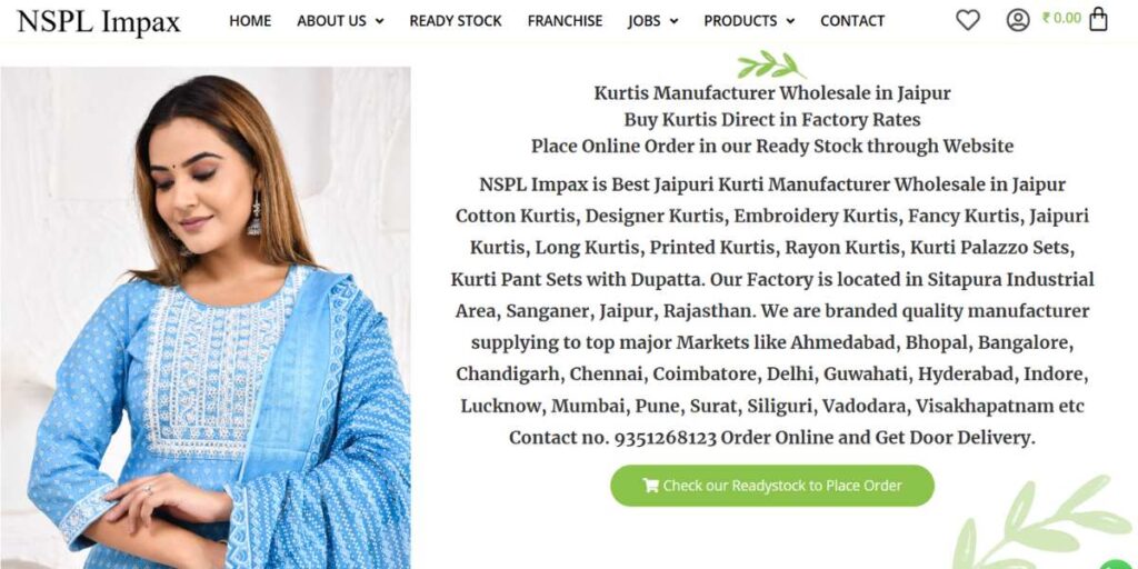 Kurti Manufacturers in Jaipur 