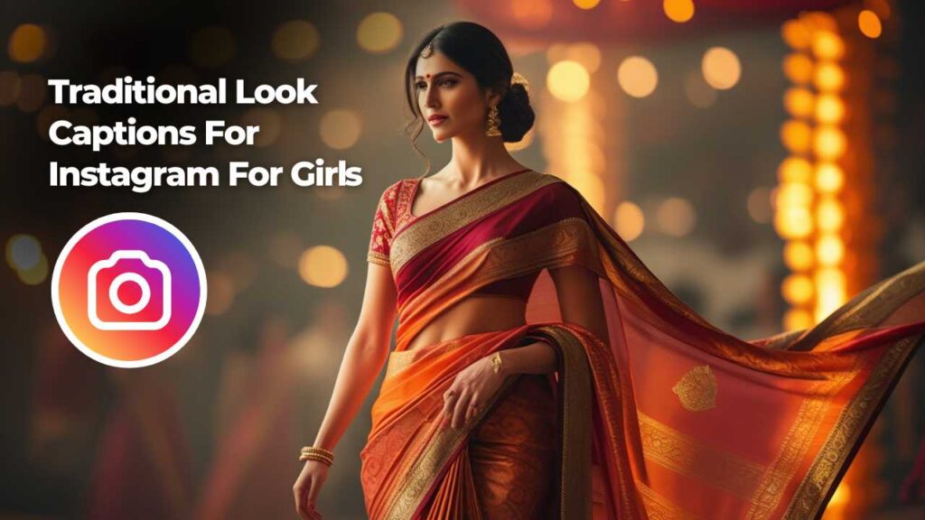 Traditional Look Captions For Instagram For Girl​s