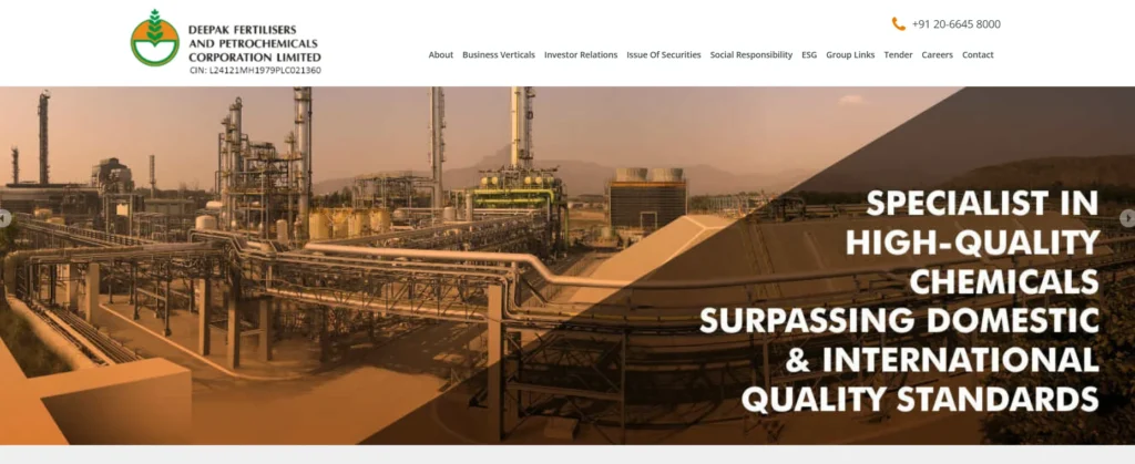 Chemical Manufacturer in Gujarat - Deepak Fertilisers and Petrochemicals Corporation Limited (DFPCL)