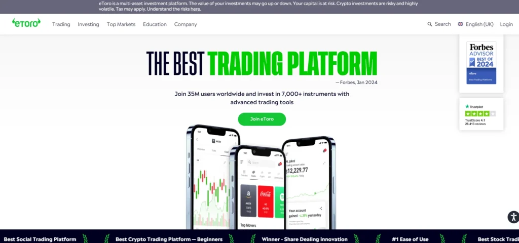 Crypto Trading Broker and Platform - eToro