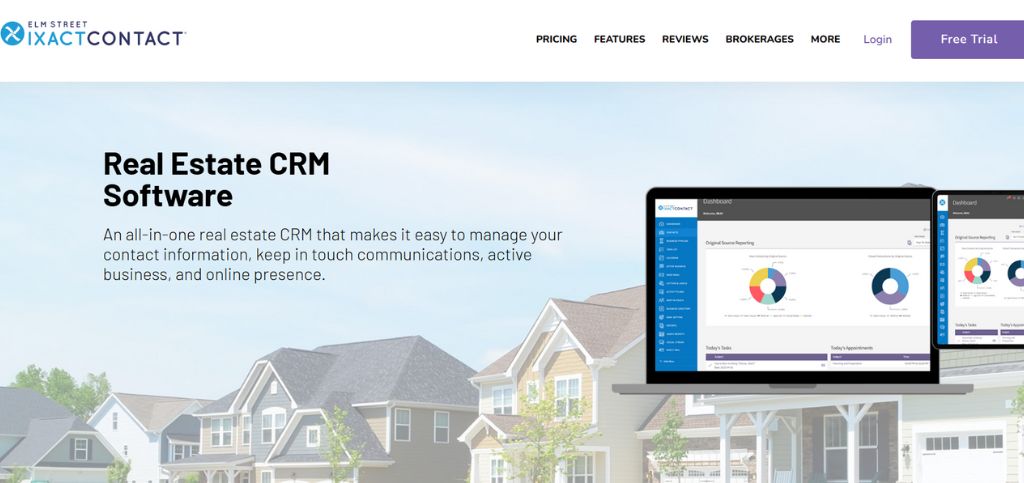 crm software for real estate agents - IXACT contact