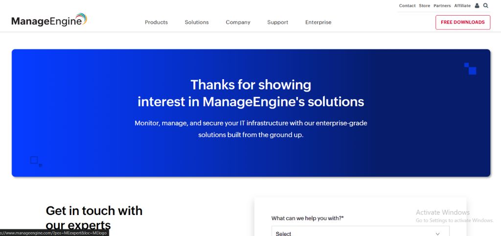 Best IT service desk tools- manage engine