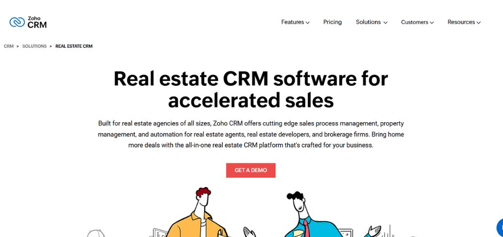 crm software for real estate agents - Zoho CRM