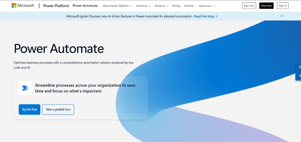 Business Process Automation Tools (BPA) - microsoft power automate