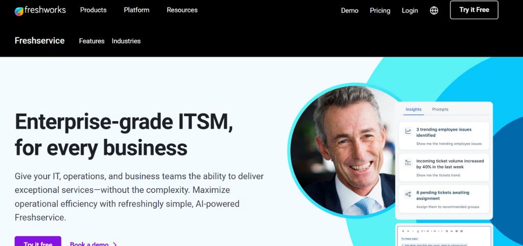 Best IT service desk tools - freshservice