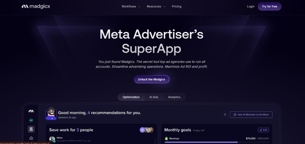 best facebook ads tools - madgicx