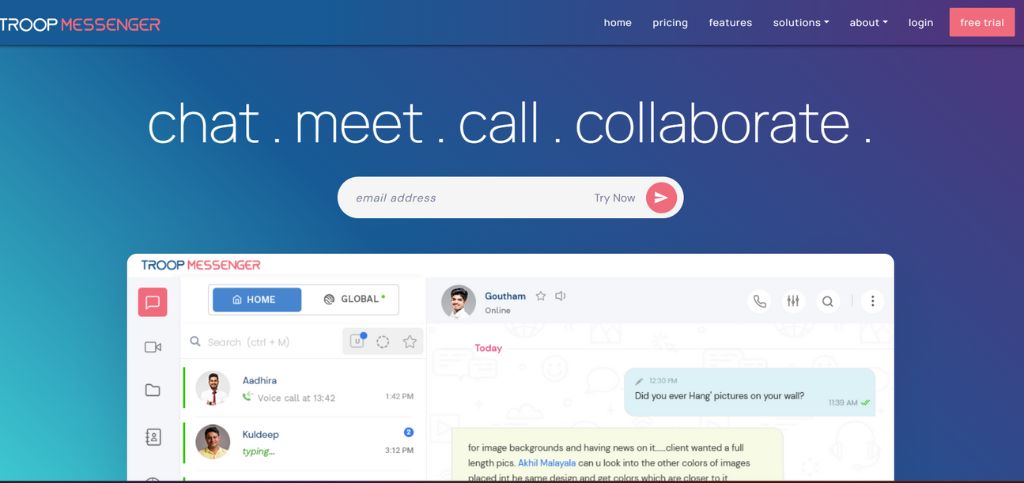 team communication apps - troop messenger