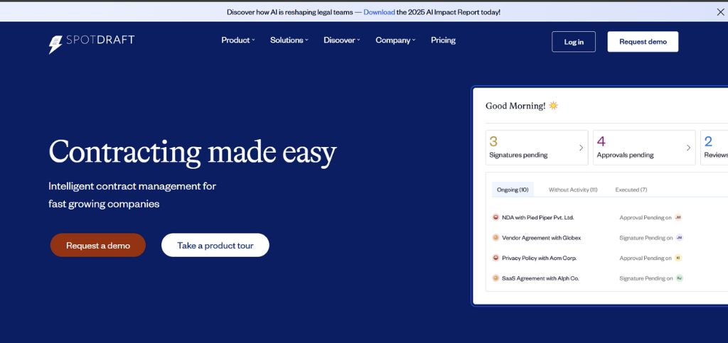 Best Contract Lifecycle Management Tools- Spotdraft