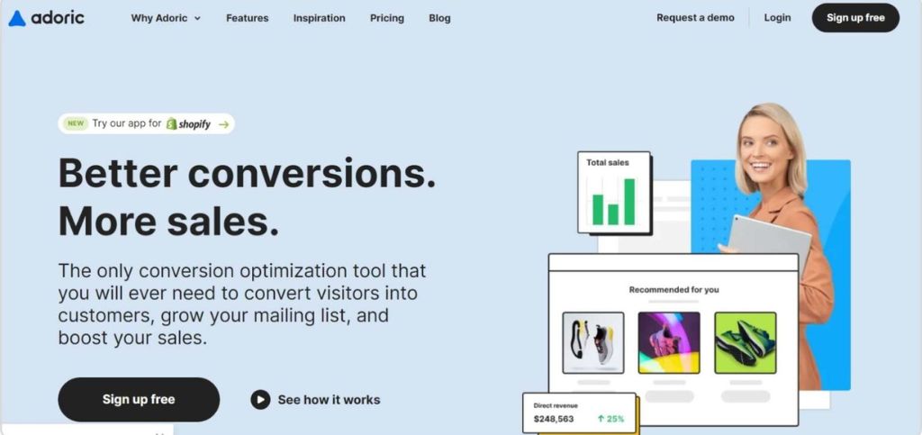 Free Shopify Upsell Apps - Adoric