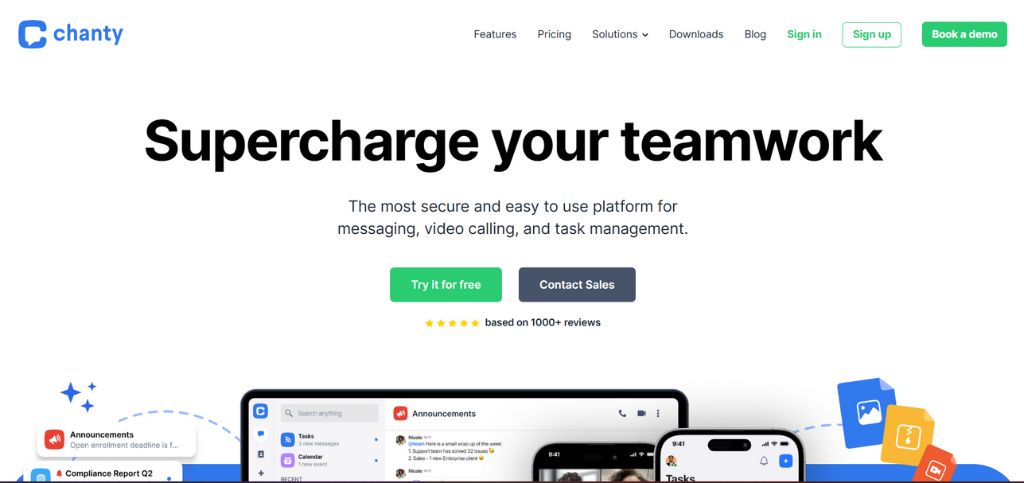 team communication apps- chanty
