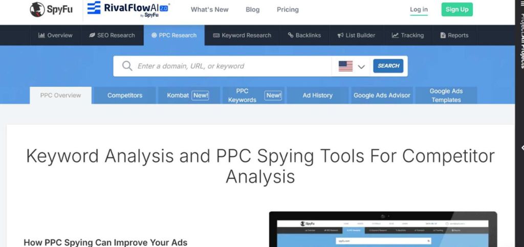 PPC bid management software - SpyFu