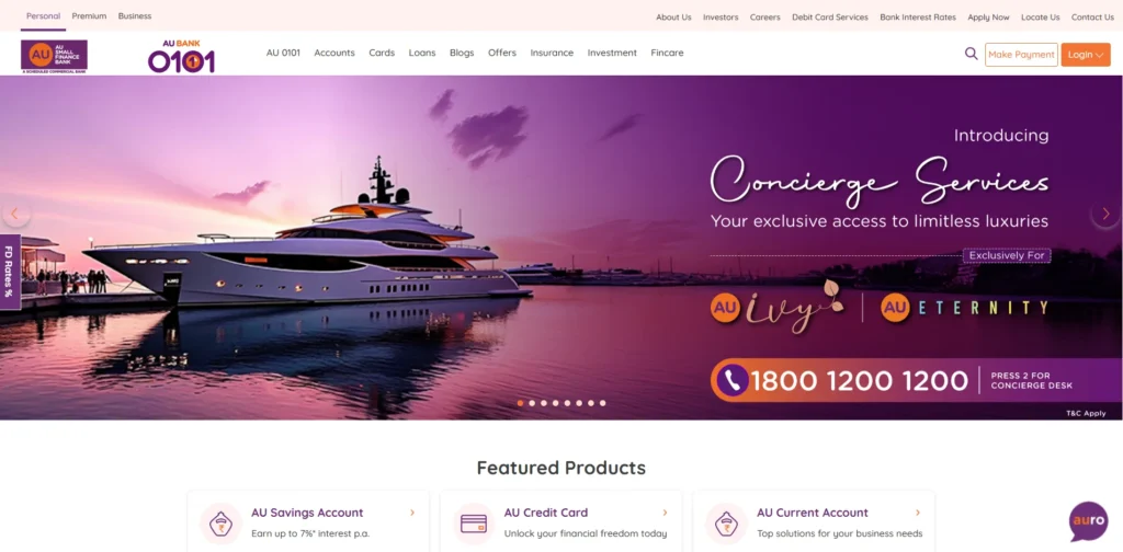 Finance Company in Jaipur - AU bank