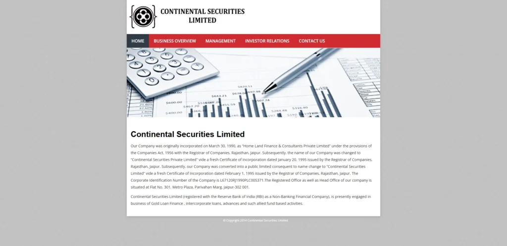 Finance Company in Jaipur - Continental Securities