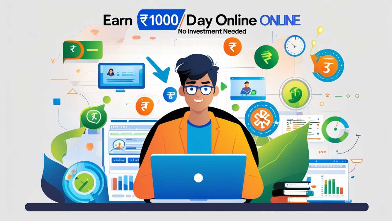 How to Earn 1000 Rs Per Day without Investment Online