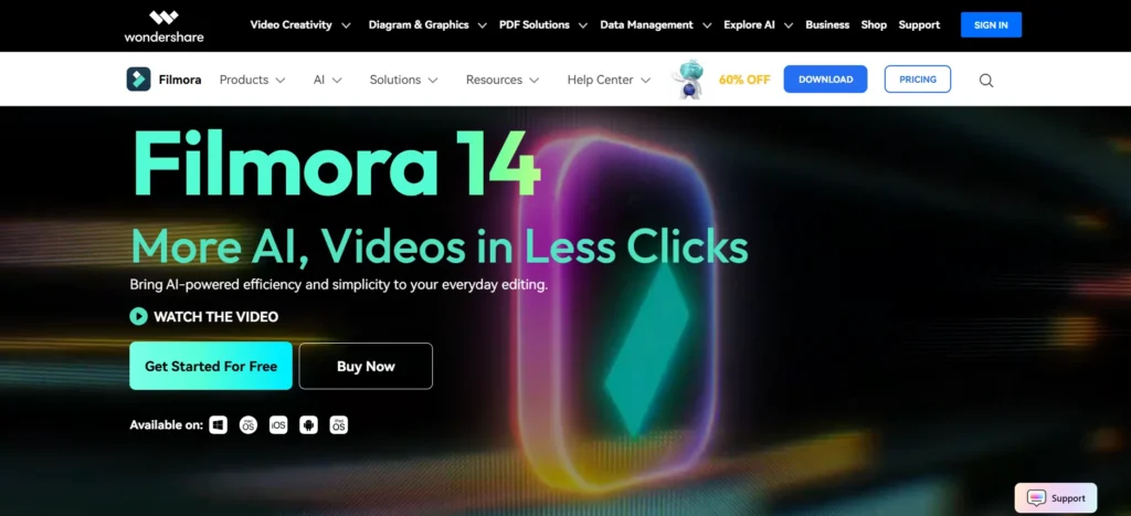 Mobile Video Editing App - Filmora