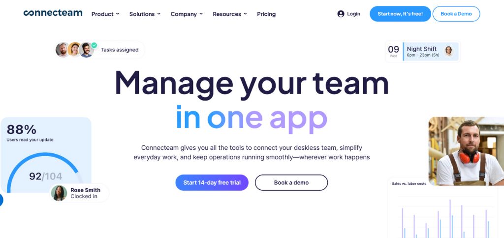 employee management tools- ConnectTeam