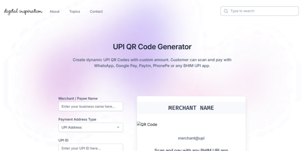UPI QR Code Generator
