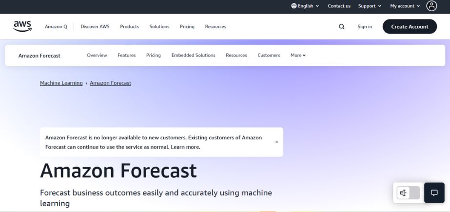 Amazon AI Tools - forecast