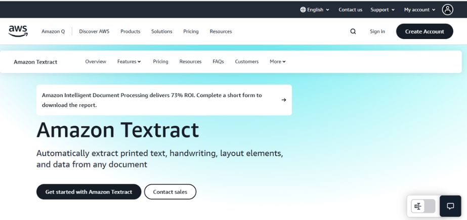 Amazon AI Tools - textract