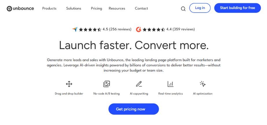 Digital Marketing Tools - unbounce
