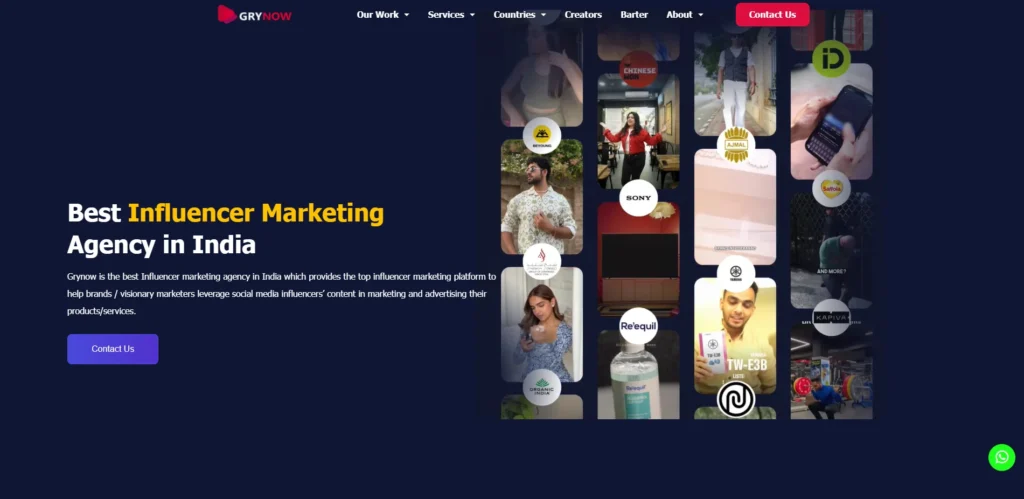 Influencer Marketing Agency in India - Grynow