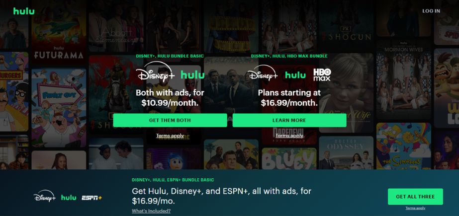 HD Streaming apps - hulu
