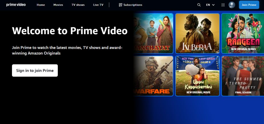 HD Streaming apps - primevideo