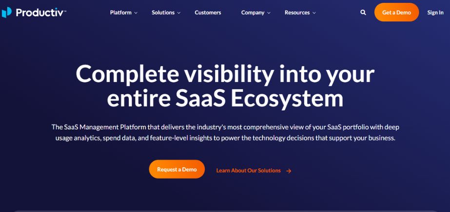 SaaS Management Software - productiv