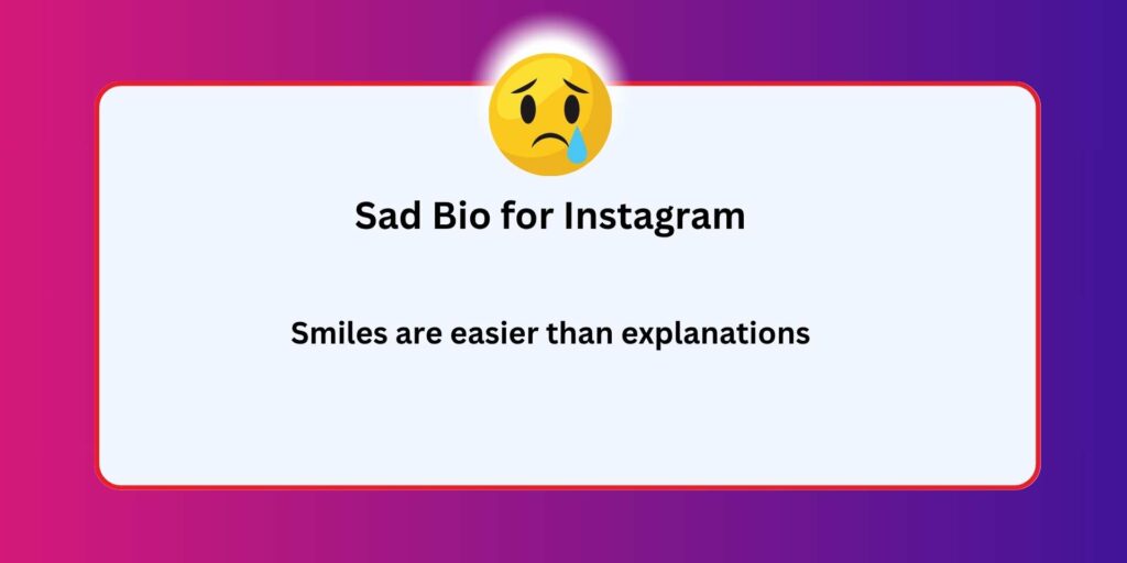 Sad Bio for Instagram