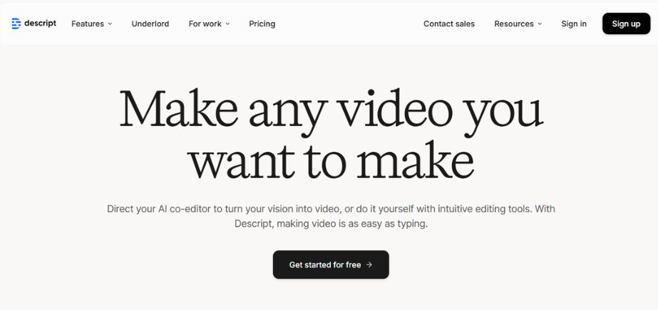 podcast editing software - descript