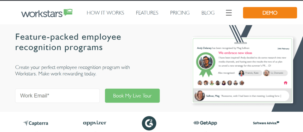Employee Recognition Software – Workstars

