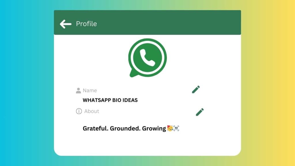 WhatsApp Bio Ideas