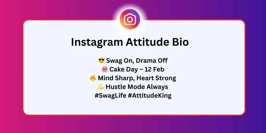 Instagram Attitude Bio