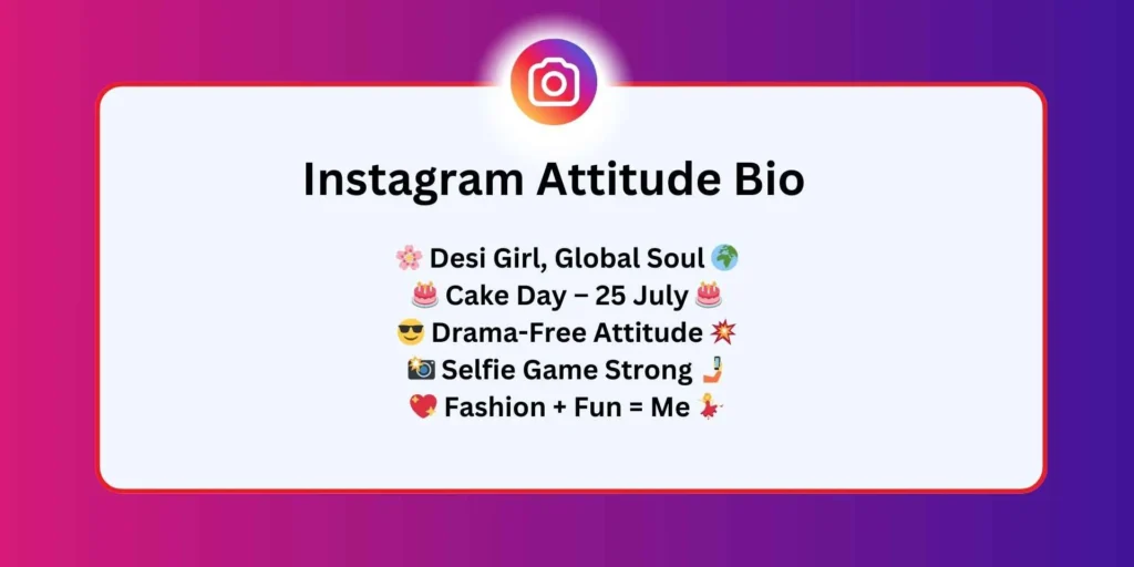 Instagram Attitude Bio