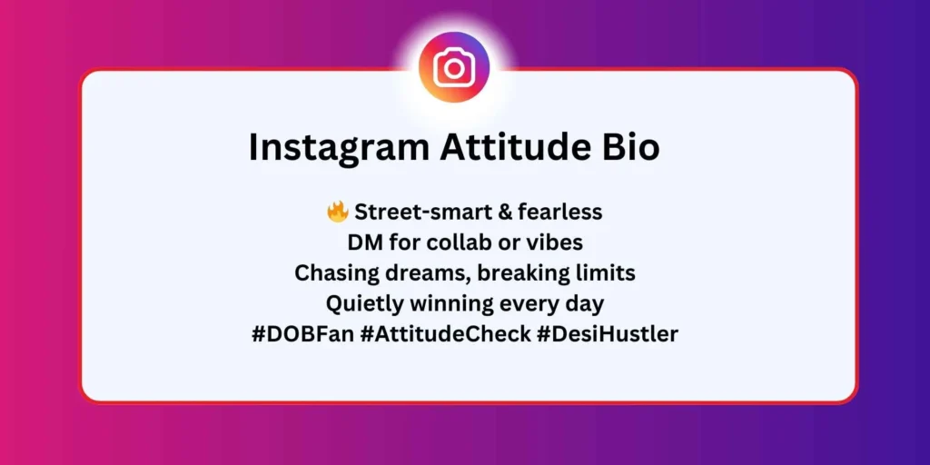 Instagram Attitude Bio