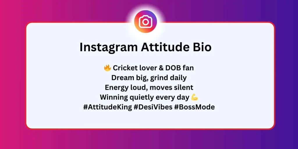 Instagram Attitude Bio