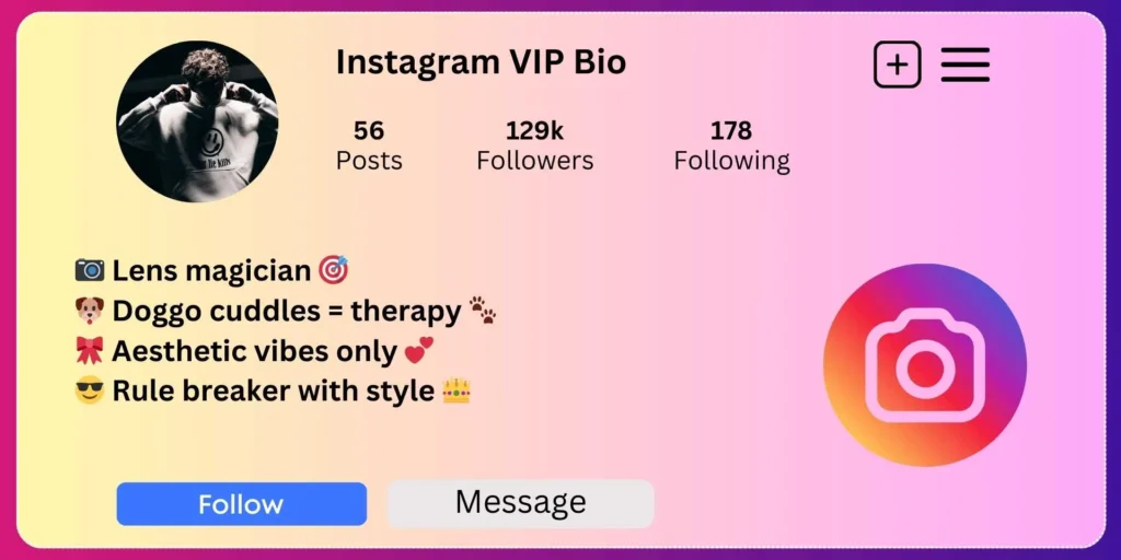 Instagram VIP Bio