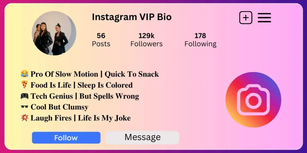 Instagram VIP Bio