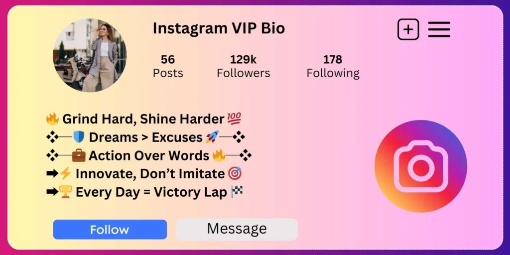 Instagram VIP Bio