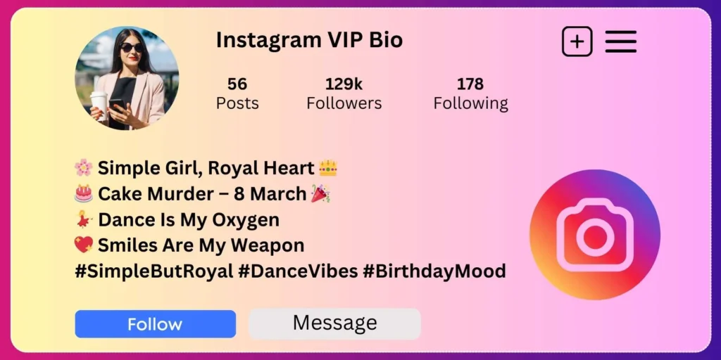 Instagram VIP Bio