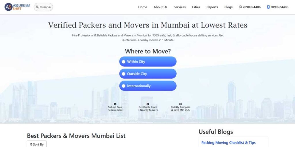 Packers and Movers in Mumbai