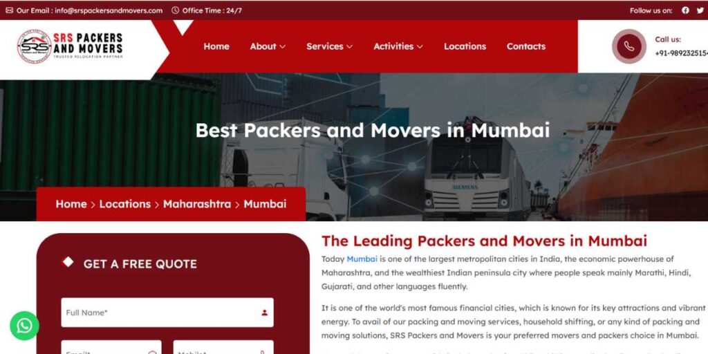 Packers and Movers in Mumbai