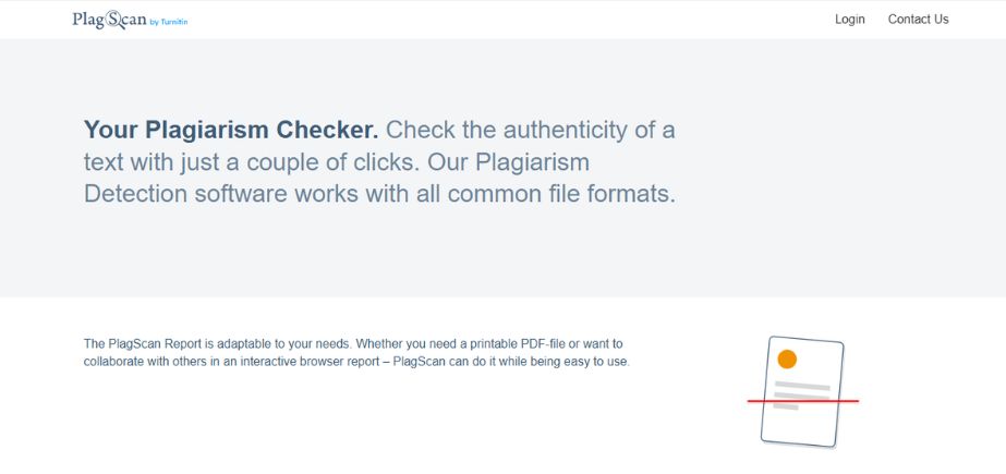 plagiarism checker tools - plagscan