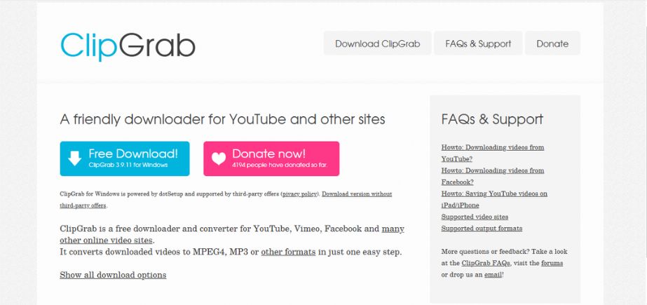 Free YouTube Video Downloader Apps - clipgrab